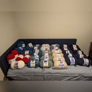 Reserved - Faded Blues Bernat Blanket Extra